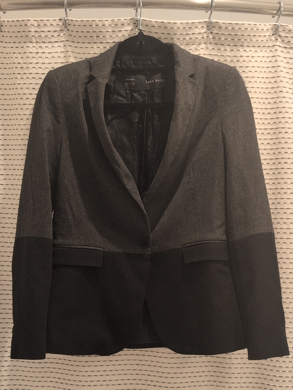 Zara Two-Tone Gray & Black Women's Blazer